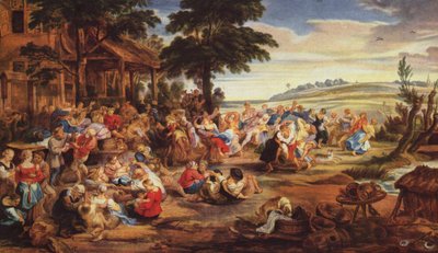 Feasting and Dancing Peasants by Peter Paul Rubens